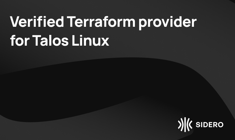 Verified Terraform provider for Talos Linux